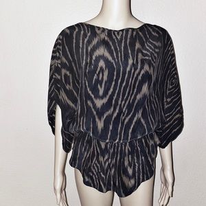 Parker animal print 100% silk blouse